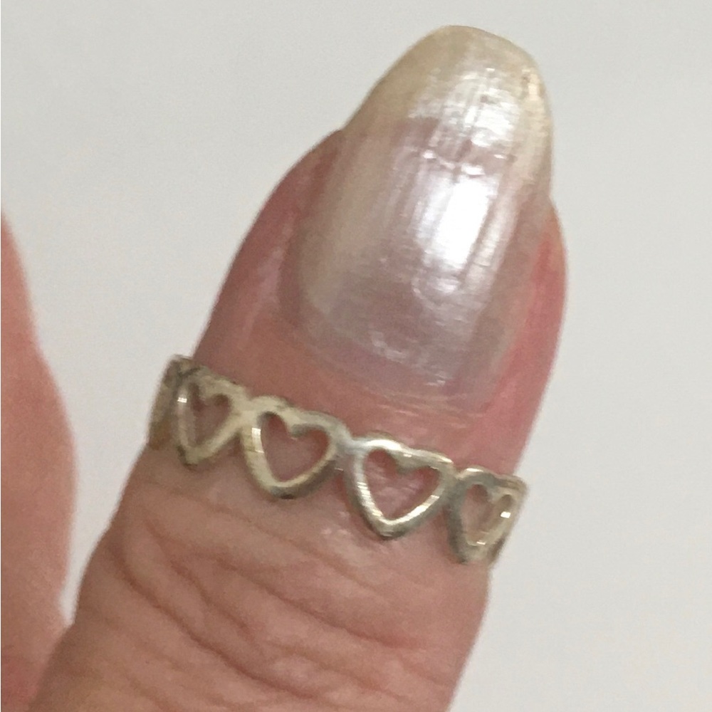 925 Solid Sterling Silver Tiny Hearts All Around … - image 2